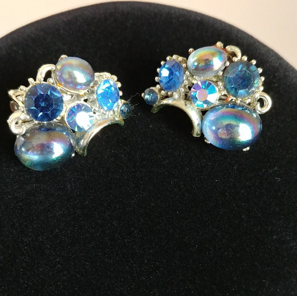 🔵🔷  Gorgeous clip-on earrings
